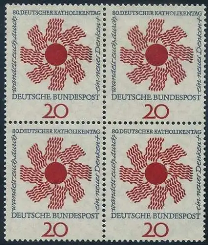 BUND 1964 Michel-Nummer 0444 postfrisch BLOCK