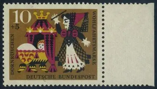 BUND 1964 Michel-Nummer 0447 postfrisch EINZELMARKE RAND rechts