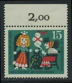 BUND 1964 Michel-Nummer 0448 postfrisch EINZELMARKE RAND oben (a)