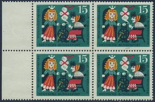 BUND 1964 Michel-Nummer 0448 postfrisch BLOCK RÄNDER links