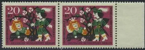 BUND 1964 Michel-Nummer 0449 postfrisch horiz.PAAR RAND rechts