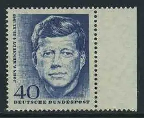 BUND 1964 Michel-Nummer 0453 postfrisch EINZELMARKE RAND rechts