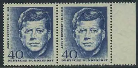 BUND 1964 Michel-Nummer 0453 postfrisch horiz.PAAR RAND rechts