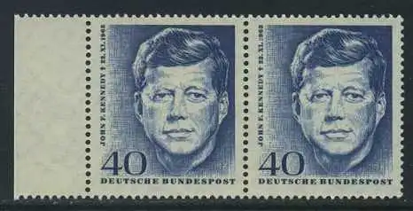 BUND 1964 Michel-Nummer 0453 postfrisch horiz.PAAR RAND links