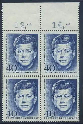 BUND 1964 Michel-Nummer 0453 postfrisch BLOCK RÄNDER oben (b)