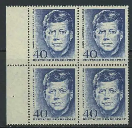 BUND 1964 Michel-Nummer 0453 postfrisch BLOCK RÄNDER links