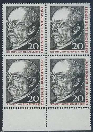 BUND 1965 Michel-Nummer 0463 postfrisch BLOCK RÄNDER unten