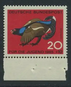 BUND 1965 Michel-Nummer 0466 postfrisch EINZELMARKE RAND unten