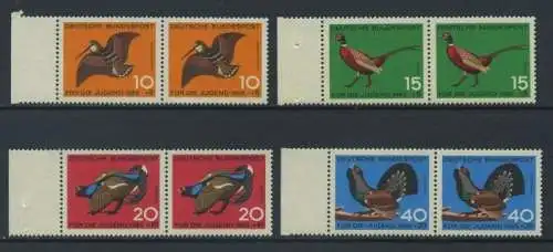 BUND 1965 Michel-Nummer 0464-0467 postfrisch SATZ(4) horiz.PAARE RÄNDER links