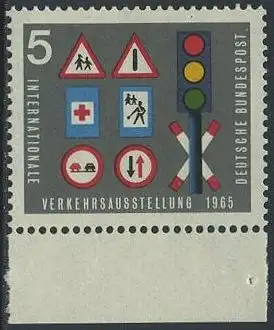 BUND 1965 Michel-Nummer 0468 postfrisch EINZELMARKE RAND unten