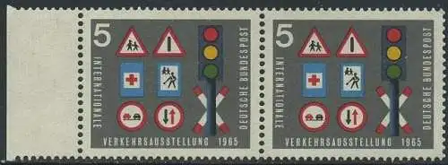 BUND 1965 Michel-Nummer 0468 postfrisch horiz.PAAR RAND links