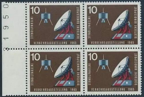 BUND 1965 Michel-Nummer 0469 postfrisch BLOCK RÄNDER links (BZ)