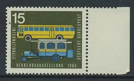 BUND 1965 Michel-Nummer 0470 postfrisch EINZELMARKE RAND rechts