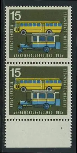 BUND 1965 Michel-Nummer 0470 postfrisch vert.PAAR RAND unten
