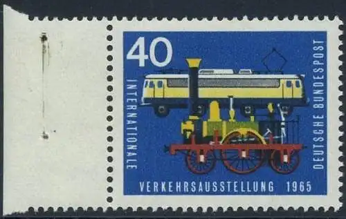 BUND 1965 Michel-Nummer 0472 postfrisch EINZELMARKE RAND links