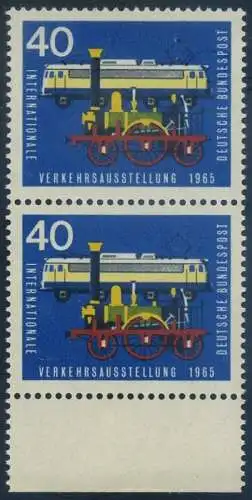 BUND 1965 Michel-Nummer 0472 postfrisch vert.PAAR RAND unten