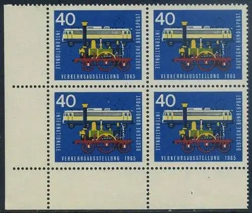 BUND 1965 Michel-Nummer 0472 postfrisch BLOCK ECKRAND unten links