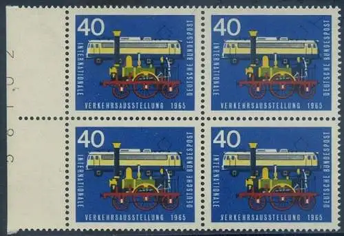 BUND 1965 Michel-Nummer 0472 postfrisch BLOCK RÄNDER links (BZ)