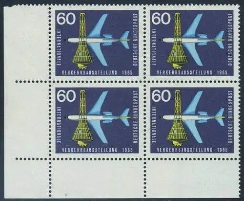 BUND 1965 Michel-Nummer 0473 postfrisch BLOCK ECKRAND unten links