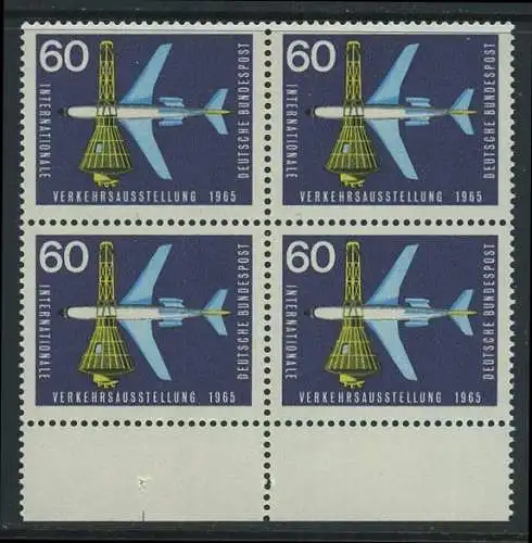 BUND 1965 Michel-Nummer 0473 postfrisch BLOCK RÄNDER unten