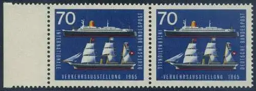 BUND 1965 Michel-Nummer 0474 postfrisch horiz.PAAR RAND links