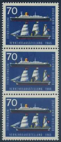 BUND 1965 Michel-Nummer 0474 postfrisch vert.STRIP(3)