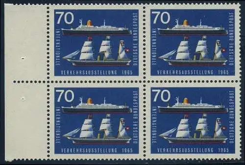 BUND 1965 Michel-Nummer 0474 postfrisch BLOCK RÄNDER links
