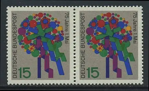 BUND 1965 Michel-Nummer 0475 postfrisch horiz.PAAR