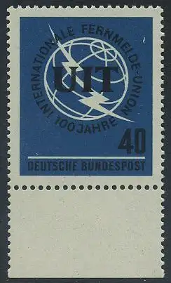 BUND 1965 Michel-Nummer 0476 postfrisch EINZELMARKE RAND unten (a)