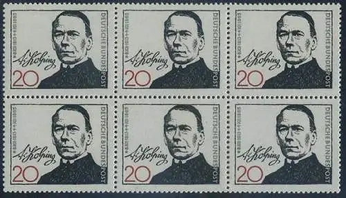 BUND 1965 Michel-Nummer 0477 postfrisch horiz.BLOCK(6)