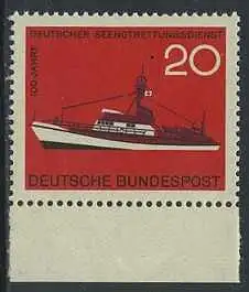 BUND 1965 Michel-Nummer 0478 postfrisch EINZELMARKE RAND unten