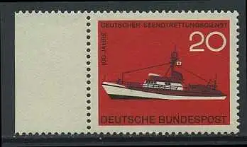 BUND 1965 Michel-Nummer 0478 postfrisch EINZELMARKE RAND links