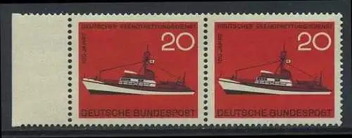 BUND 1965 Michel-Nummer 0478 postfrisch horiz.PAAR RAND links