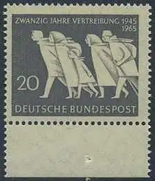 BUND 1965 Michel-Nummer 0479 postfrisch EINZELMARKE RAND unten