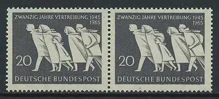 BUND 1965 Michel-Nummer 0479 postfrisch horiz.PAAR