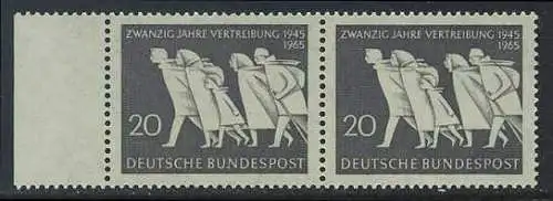 BUND 1965 Michel-Nummer 0479 postfrisch horiz.PAAR RAND links