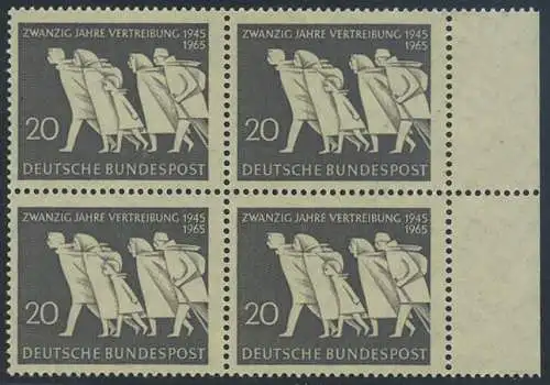 BUND 1965 Michel-Nummer 0479 postfrisch BLOCK RÄNDER rechts