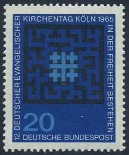 BUND 1965 Michel-Nummer 0480 postfrisch EINZELMARKE