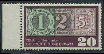 BUND 1965 Michel-Nummer 0482 postfrisch EINZELMARKE RAND links