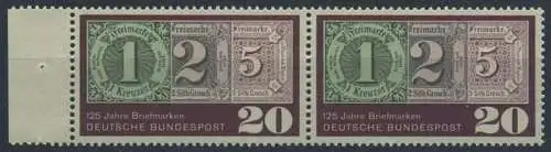 BUND 1965 Michel-Nummer 0482 postfrisch horiz.PAAR RAND links