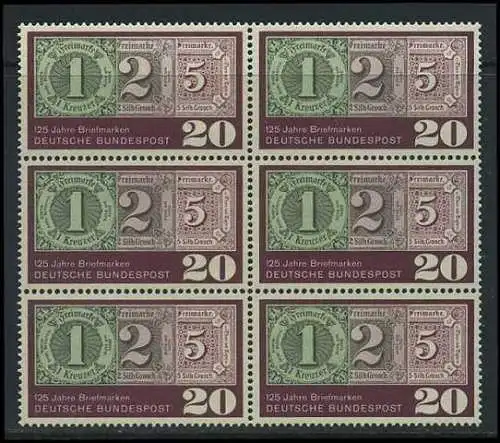 BUND 1965 Michel-Nummer 0482 postfrisch vert.BLOCK(6)