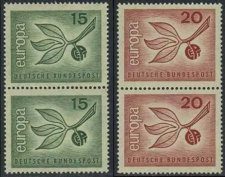 BUND 1965 Michel-Nummer 0483-0484 postfrisch SATZ(2) EINZELMARKEN (2v)