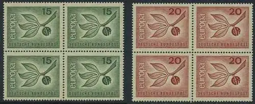 BUND 1965 Michel-Nummer 0483-0484 postfrisch SATZ(2) BLÖCKE