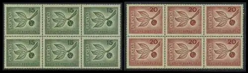 BUND 1965 Michel-Nummer 0483-0484 postfrisch SATZ(2) horiz.BLÖCKE(6)