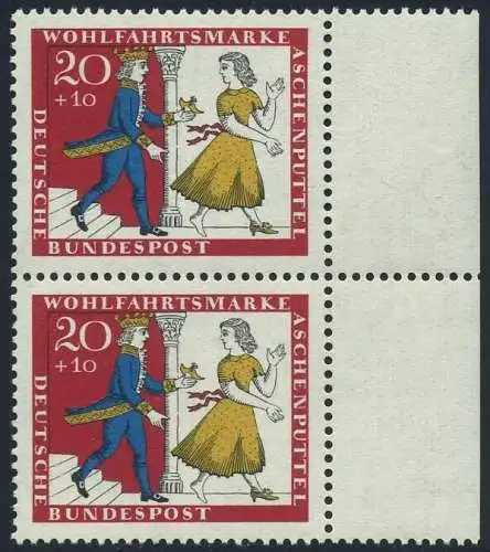 BUND 1965 Michel-Nummer 0487 postfrisch vert.PAAR RAND rechts