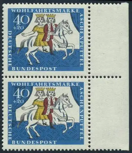 BUND 1965 Michel-Nummer 0488 postfrisch vert.PAAR RAND rechts