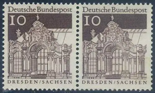 BUND 1966 Michel-Nummer 0490 postfrisch horiz.PAAR