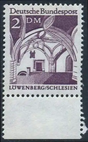 BUND 1966 Michel-Nummer 0503 postfrisch EINZELMARKE RAND unten