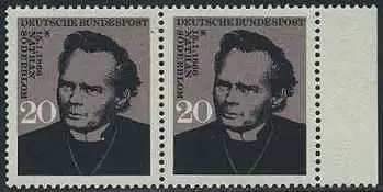 BUND 1966 Michel-Nummer 0504 postfrisch horiz.PAAR RAND rechts
