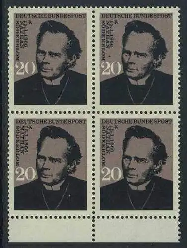 BUND 1966 Michel-Nummer 0504 postfrisch BLOCK RÄNDER unten